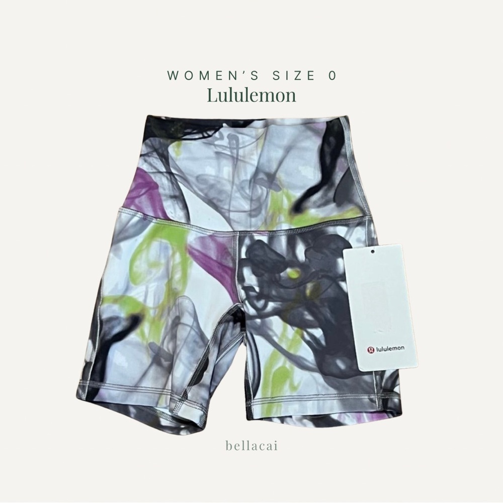 Lululemon Align HR Short 6" Unicorn Throwback White Multi Size 0